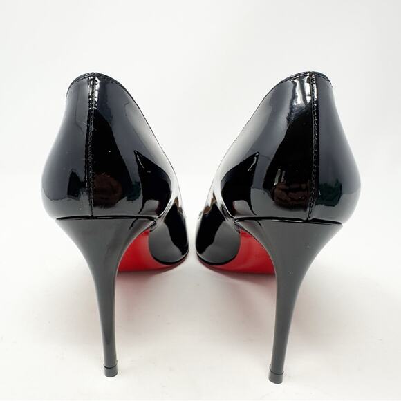 Christian Louboutin Kate Patent Leather Heels Size 37.5 Black - Picture 4 of 10